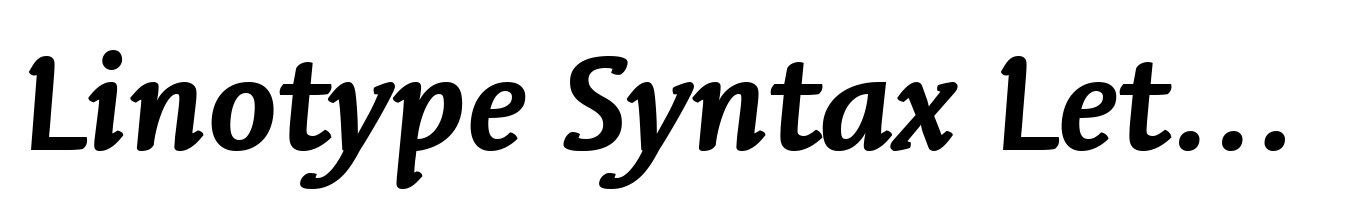 Linotype Syntax Letter Bold Italic